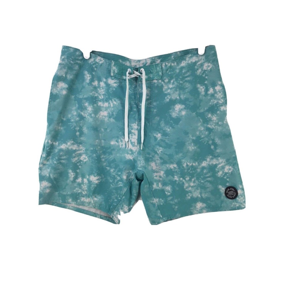 Ron Jon Surf Shop Mens Board Shorts Size 33 Swim Suit Skim Skate Trunks Green